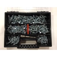 201 tlg. 6KT-Blechschrauben Sortiment mit Bohrspitze